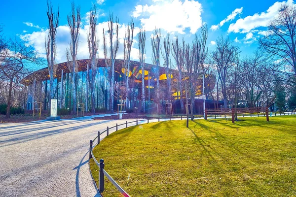 BUDAPEST, HUNGARY - 23 Şubat 2022: Macaristan 'ın başkenti Budapeşte' de bulunan Macar Müzik Evi