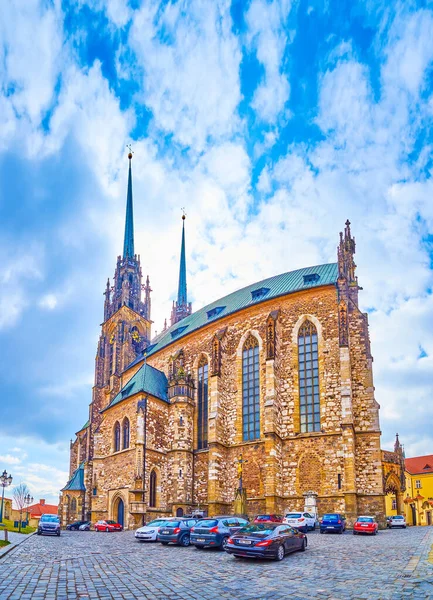 Brno Czech Republic March 2022 Cathedral Sains Peter Paul Brno — Stock Photo, Image