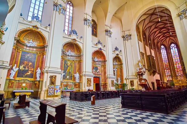 Brünn Tschechische Republik März 2022 Wunderschöner Gotischer Innenraum Der Kathedrale — Stockfoto