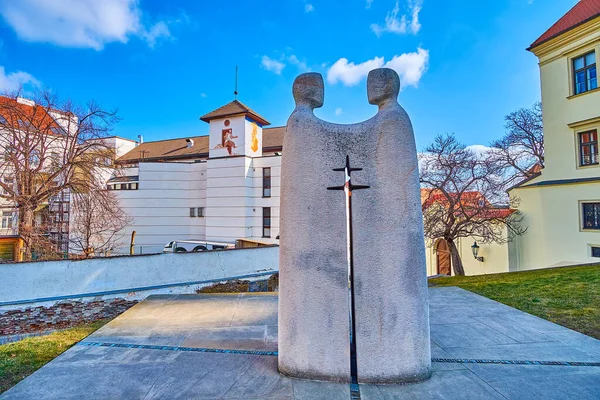 Brno República Checa Marzo 2022 Monumento Moderno San Cirilo Metodio — Foto de Stock