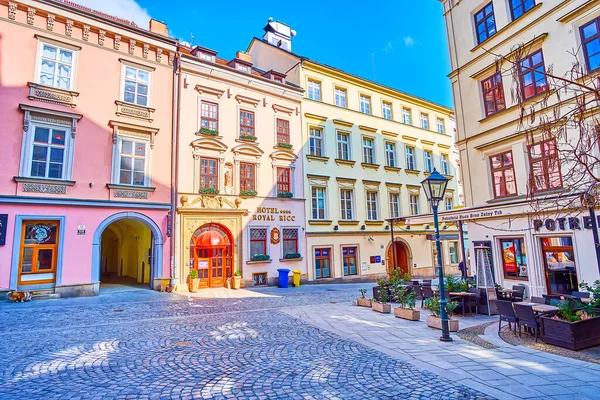 Czech Republic 2022年3月10日チェコ共和国ブルノの3月10日 多くのカフェやお店が立ち並ぶ旧市街を散策しましょう — ストック写真