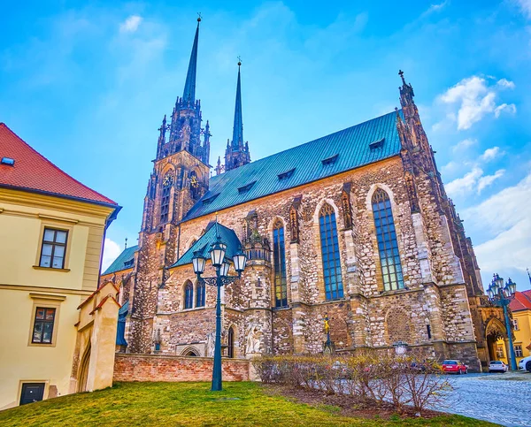 Významná Středověká Gotická Katedrála Petra Pavla Jednou Nejvýznamnějších Památek Města — Stock fotografie