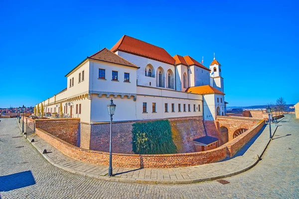 Zamek Spilberk Jest Perłą Średniowiecznej Architektury Morawskiej Brnie Czechy — Zdjęcie stockowe