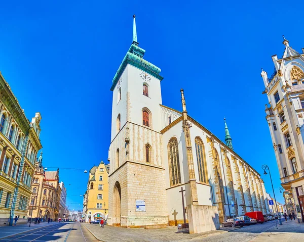 Brno República Checa Marzo 2022 Iglesia Santiago Estilo Gótico Corazón — Foto de Stock