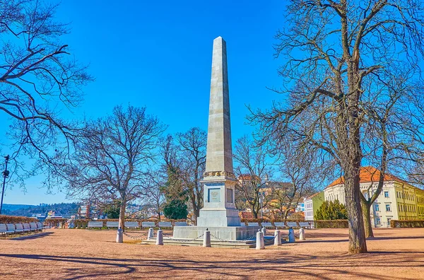 Monumento Paz Obelisco Estilo Clasicista Punto Referencia Más Emocionante Denic —  Fotos de Stock