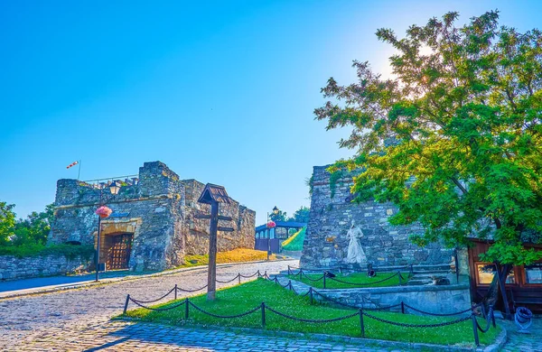 Preserved Medieval City Gates Kamianets Podilskyi City Nowadays Serves Stylish — Stock Photo, Image