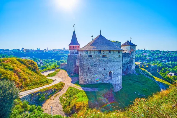 Kamianets Podilskyi Castle Preserved Medieval Most Exciting Fortification Object Ukraine — ストック写真