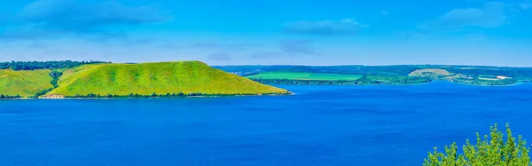 Panorama Van Rivier Dnjestr Het Omliggende Land Oekraïne — Stockfoto