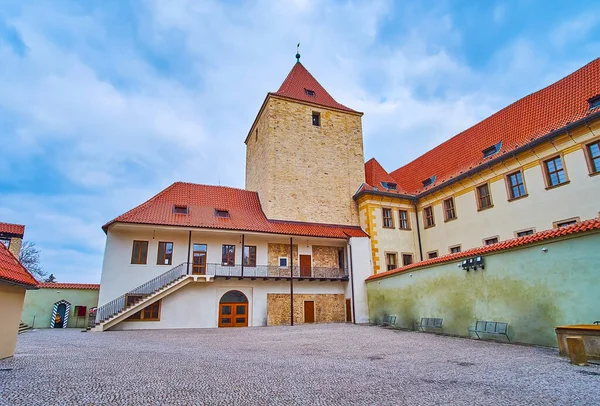 Black Tower Court Highest Burgraviate Prague Castle Hradcany Czech Republic — Stock Photo, Image