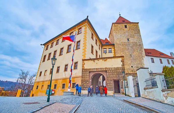 Prague Czech Republic March 2022 Black Tower Gate Medieval Prague — Stock Photo, Image