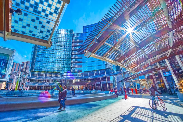 Milan Italy April 2022 Piazza Gae Aulenti Great Example Modern — 图库照片