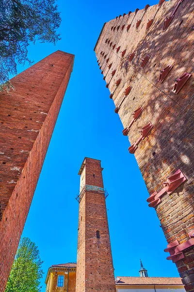 Medieval Preserved Towers Most Significant Landmarks Pavia Italy — 图库照片