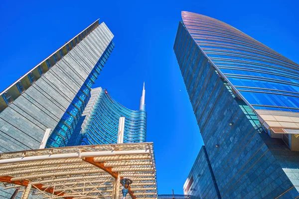 Milan Italy April 2022 Modern Glass Skyscrapers Commercial Center Gae — Foto de Stock