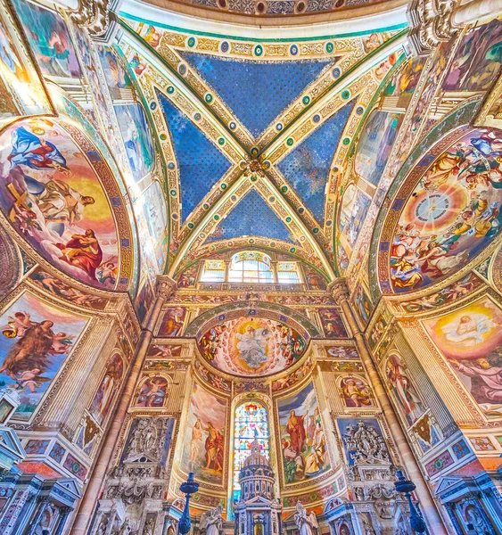 Certosa Pavia Italy April 2022 Colorful Frescoes Presbytery Certosa Pavia — Stockfoto