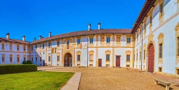 Panoramic View Historic Buildings Certosa Pavia Monastery Complex Italy — Foto Stock