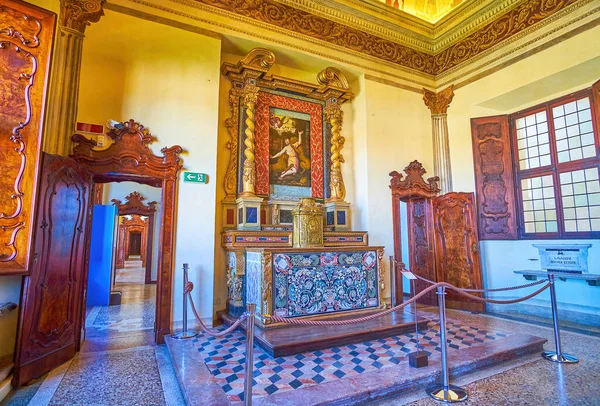 Certosa Pavia Itálie 2022 Historické Interiéry Ducale Palace Rooms Dnes — Stock fotografie