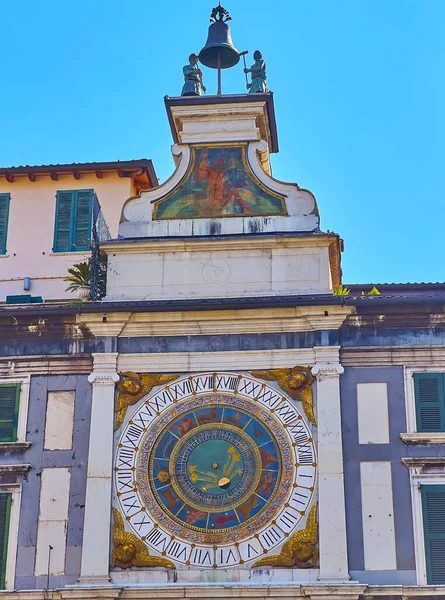 Historic Torre Dell Orologio Clock Tower Piazza Della Loggia Square — Stock Photo, Image