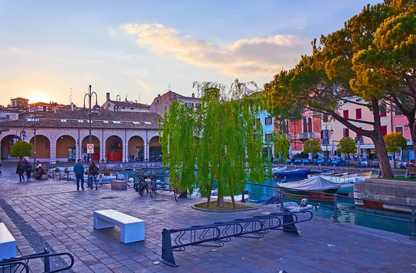 Dusk View Old Port Porto Vecchio Pedestrian Porto Vecchio Alley — Stok fotoğraf