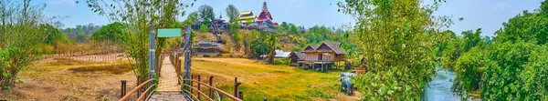 Hilly Landscape Mae Hong Son Suburb Agricultural Lands Nga River — Stock fotografie