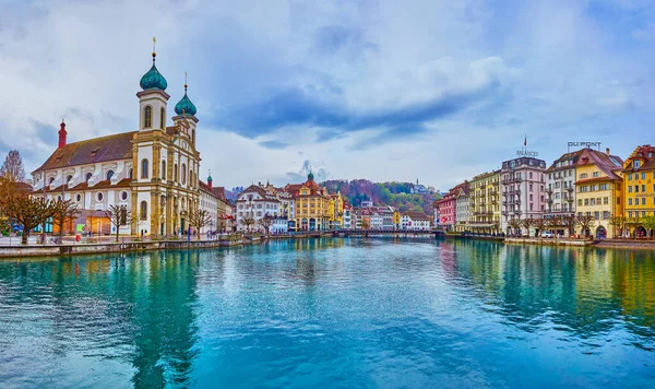 Lucerne Switzerland March 2022 Architectural Masterpieces Altstadt Located Banks Reuss Stock Snímky