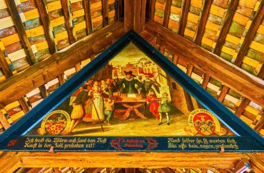 İsviçre 'nin Lucerne kentindeki Spreuerbrucke Köprüsü' nde yer alan 