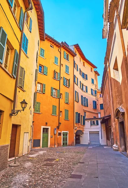 Середньовічні Житлові Будинки Вулиці Віколо Сан Джузеппе Брешія Італія — стокове фото