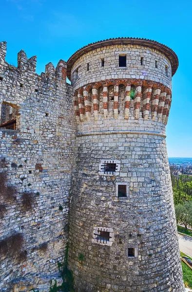 Middeleeuwse Torre Dei Prigionieri Toren Hoek Van Het Kasteel Van — Stockfoto