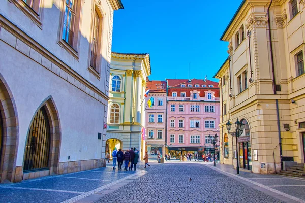 Prag Tschechische Republik März 2022 Spaziergang Der Altstadt Zwischen Mittelalterlichen — Stockfoto