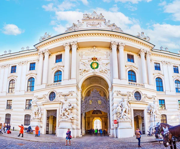 Vienna Austria Şubat 2019 Hofburg Sarayı Nın Michael Kanadı Giriş — Stok fotoğraf