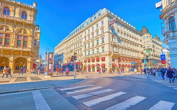 Vienna Austria Şubat 2019 Innere Stadt Ilçesinde Anıtsal Vienesse Mimarisi — Stok fotoğraf