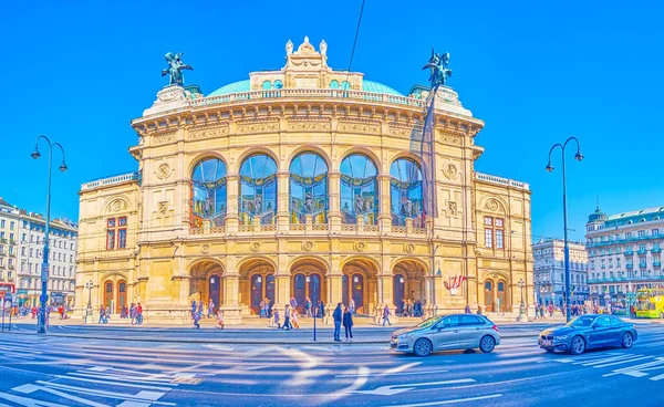 Vienna Austria Şubat 2019 Wiener Staatsoper Opera Salonu Ringstrasse Nin — Stok fotoğraf