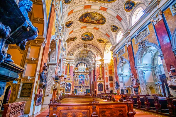 Vienna Austria Febbraio 2019 Interno Della Schottenkirche Chiesa Scozzese Febbraio — Foto Stock