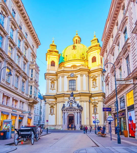 Vienna Αυστρια Φεβρουαριου 2019 Peterskirche Εκκλησία Του Αγίου Πέτρου Μία — Φωτογραφία Αρχείου