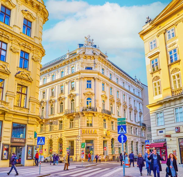 Vienna Austria Şubat 2019 Viyana Nın Merkez Semtinde Şubat Avusturya — Stok fotoğraf