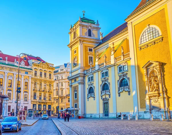 Vienna Austria February 2019 Historical Schottenkirche Church Heart Old Town — Stock Photo, Image