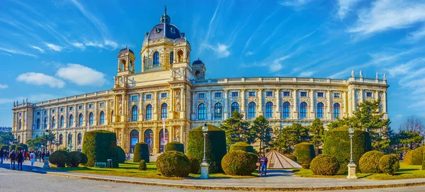 Wiedeń Austria Luty Lutego 2019 Panoramiczny Widok Wspaniały Budynek Muzeum — Zdjęcie stockowe