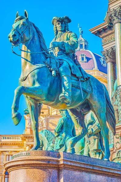 Vienna Oostenrijk Februari 2019 Standbeeld Van Oostenrijkse Veldmaarschalk Ludwig Andreas — Stockfoto