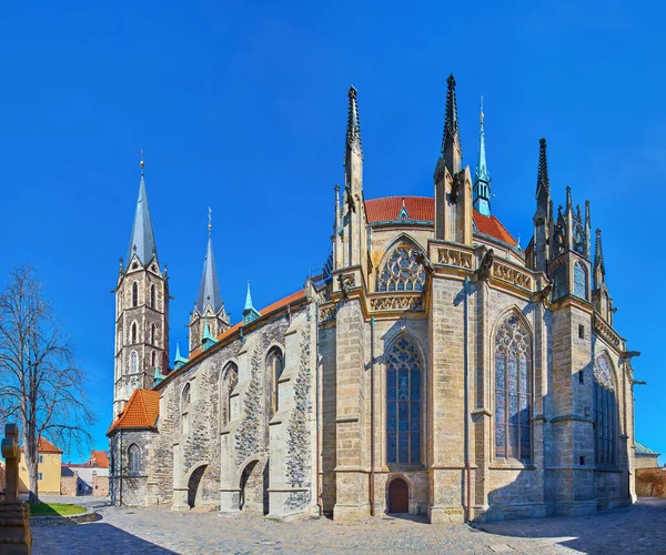 Středověký Farní Kostel Bartoloměje Jednou Hlavních Památek Kolína České Republice Royalty Free Stock Obrázky