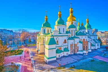 Aziz Sophia manastır kompleksinin ortaçağ Katedrali Çan Kulesi, Kyiv, Ukrayna