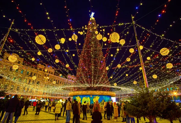 Kiew Ukraine Dezember 2021 Der Wichtigste Weihnachtsmarkt Kiew Mit Dem — Stockfoto