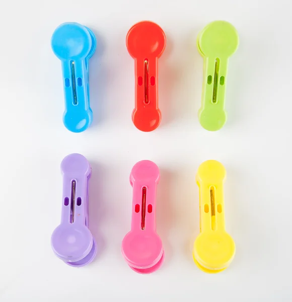 Color Plastic Clip — Stock Photo, Image