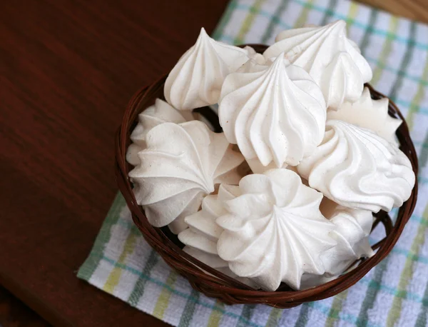 Homemade meringue on a table — Stock Photo, Image