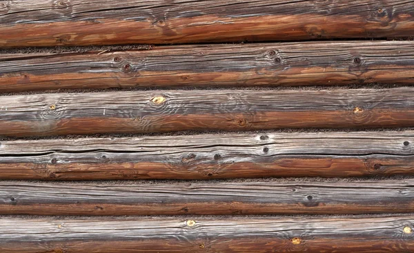 Zeer oude huis logboek muur textuur — Stockfoto