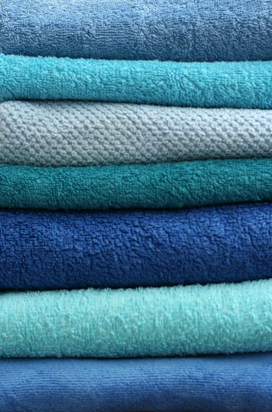 Stacked bath towels texture — Stock Photo, Image