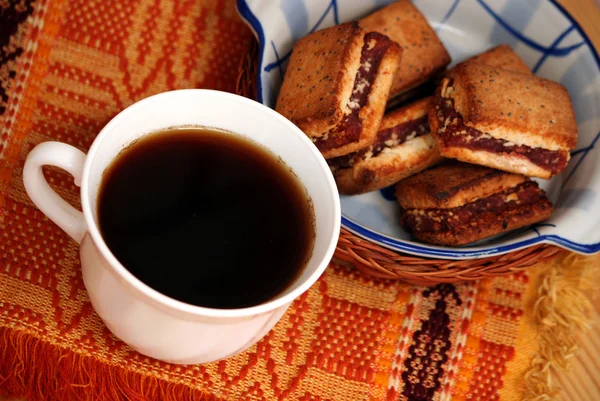 Coffee with biscuits — Stock Photo, Image