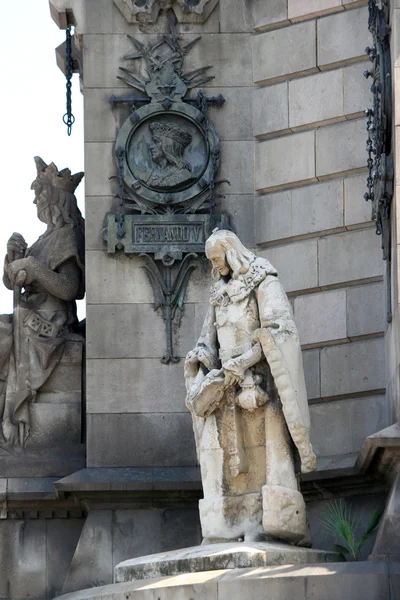 Statue(Luis de Santángel Bessant) located at the Columbus statu — Stock Photo, Image