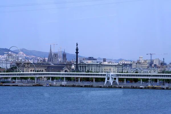 Panorama z přístavu v Barceloně, Španělsko — Stock fotografie