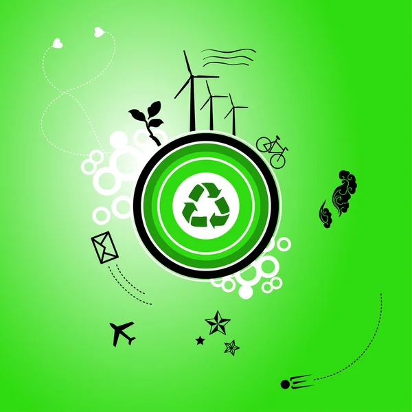 Go green planet — Stockvektor