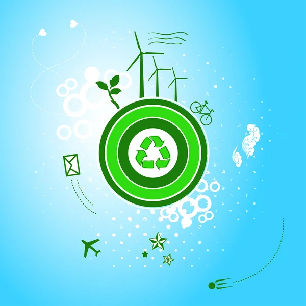 Go green planet — Stockvektor