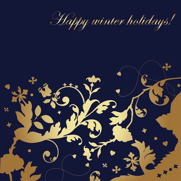 Happy winter holidays - card — Stock Vector
